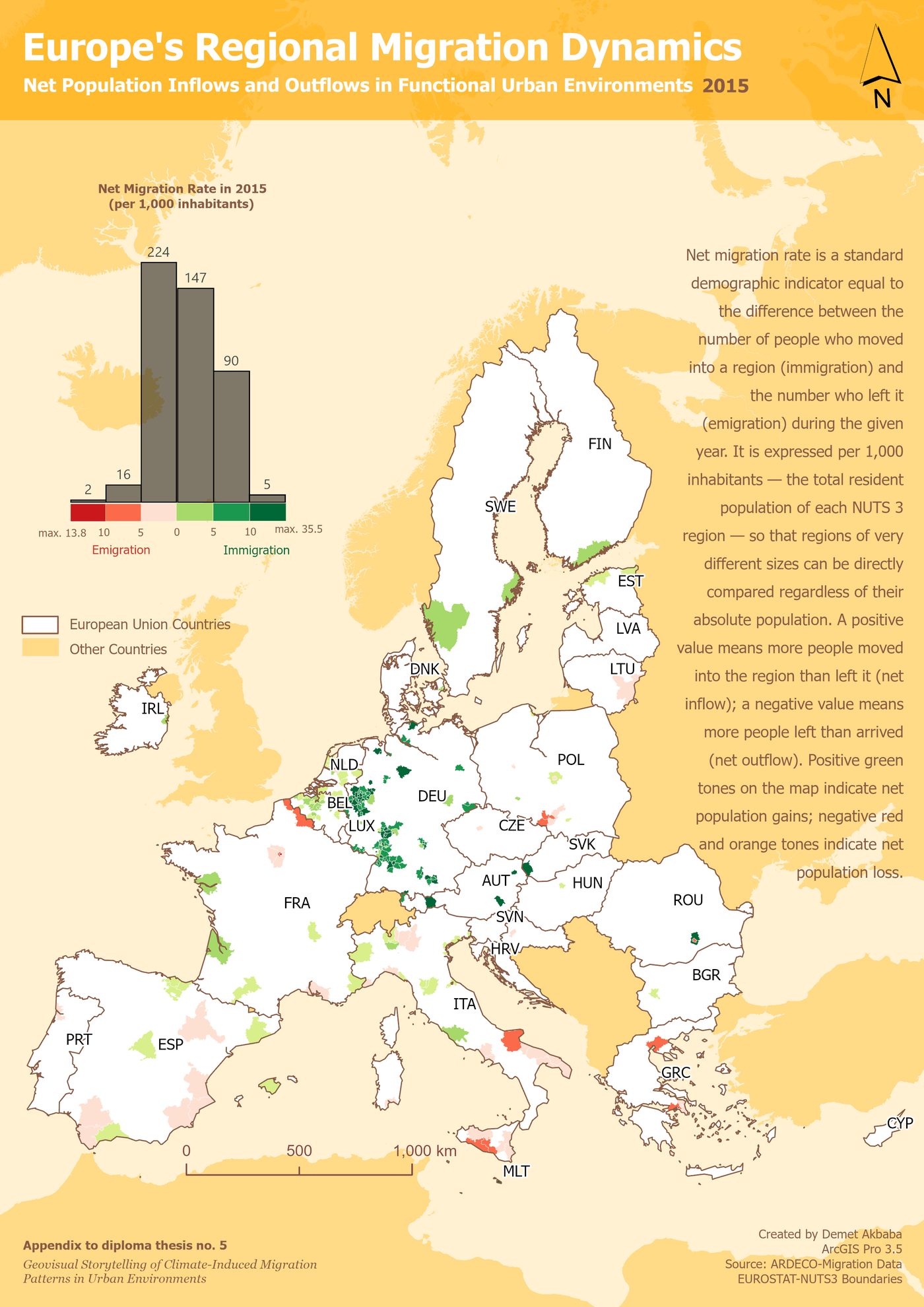 Demographic Heartbeat map for 2015