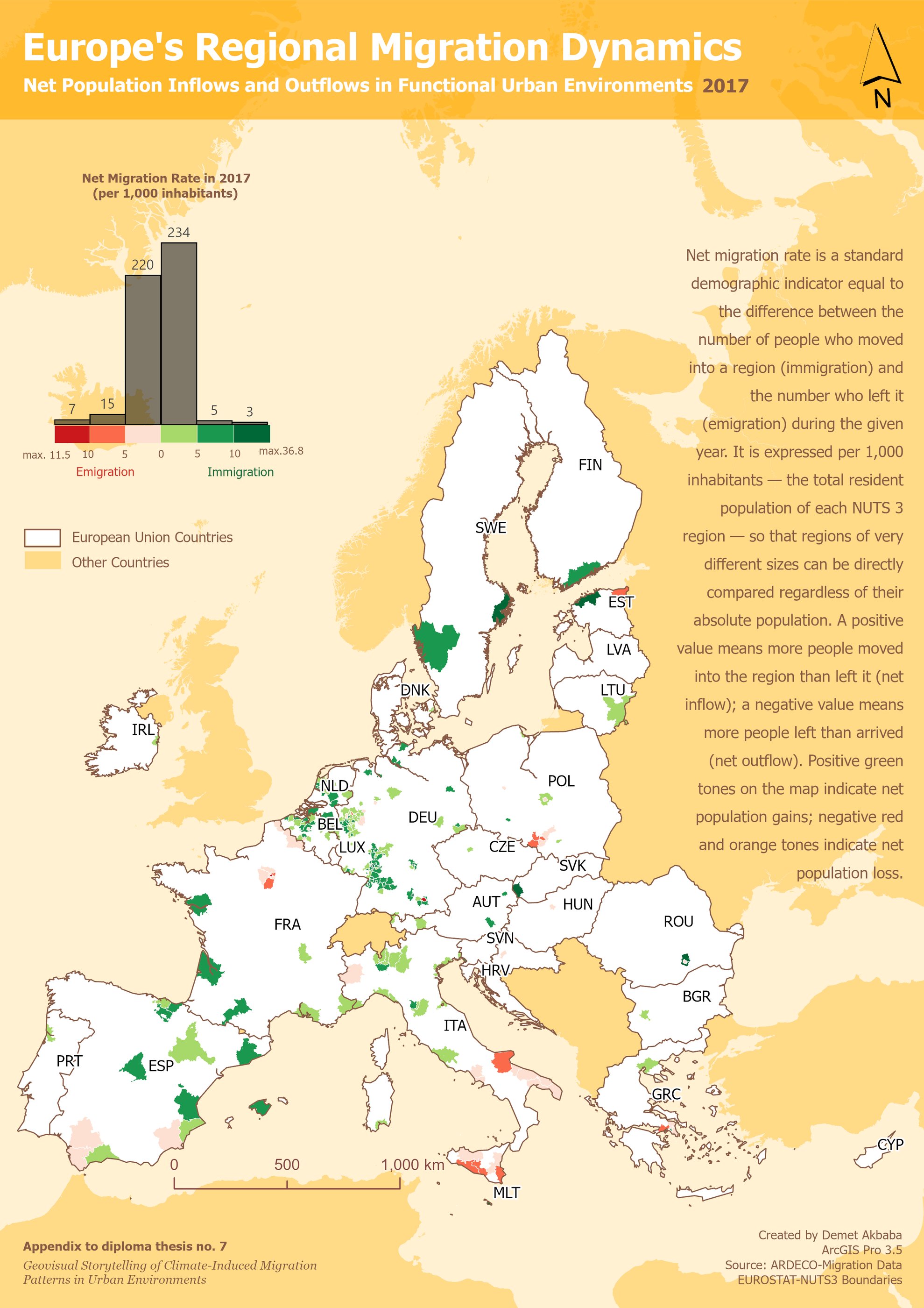Demographic Heartbeat map for 2017
