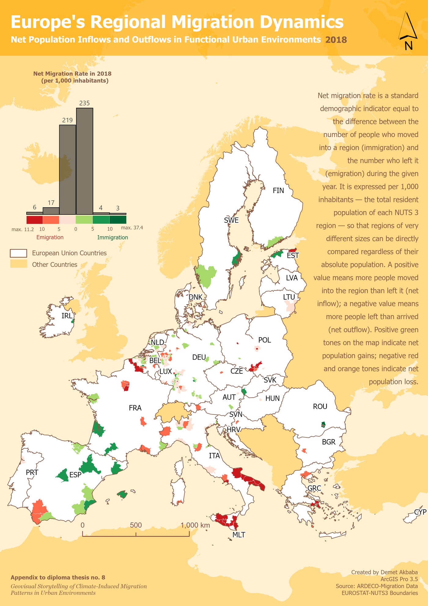 Demographic Heartbeat map for 2018