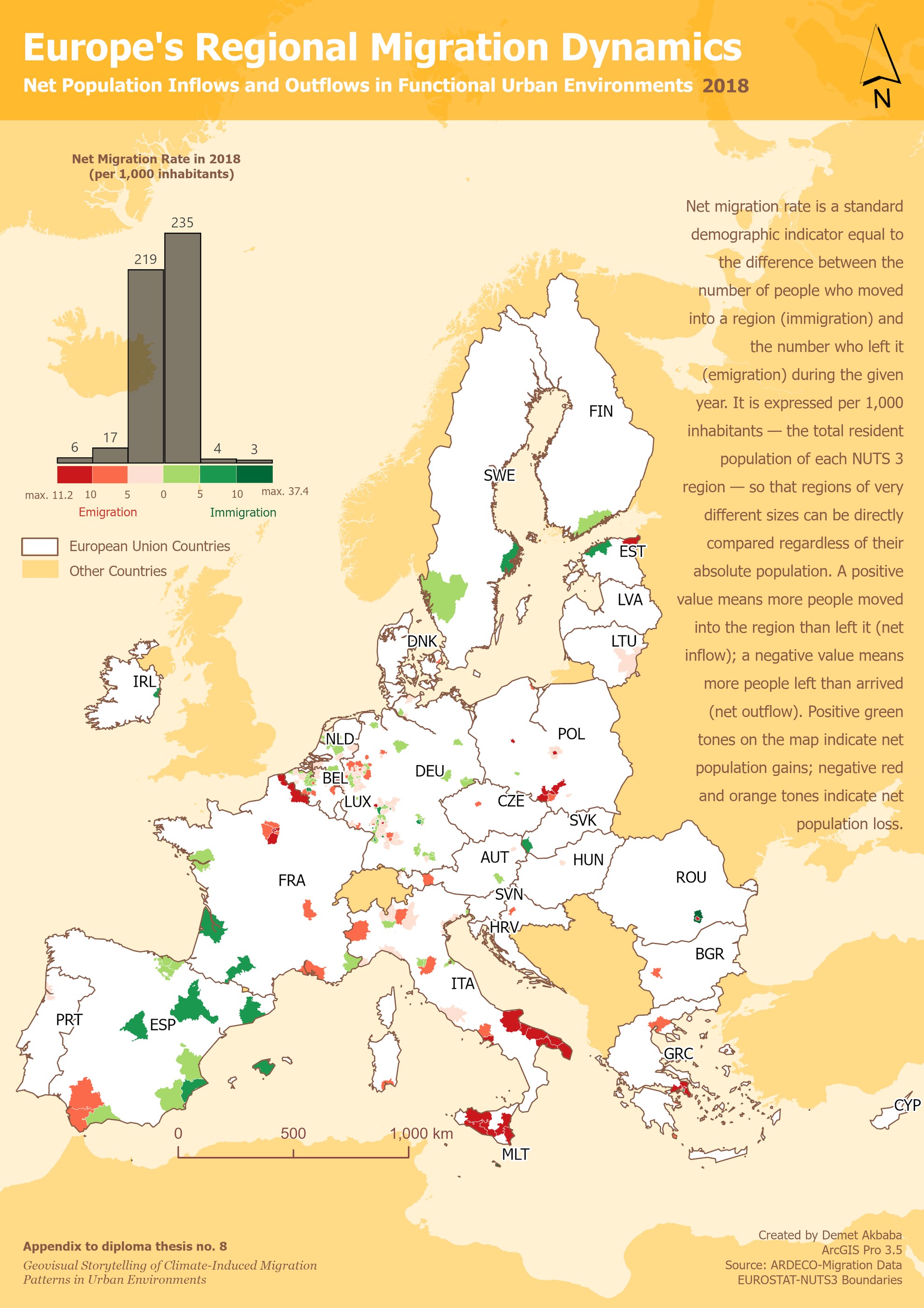 Demographic Heartbeat map for 2018