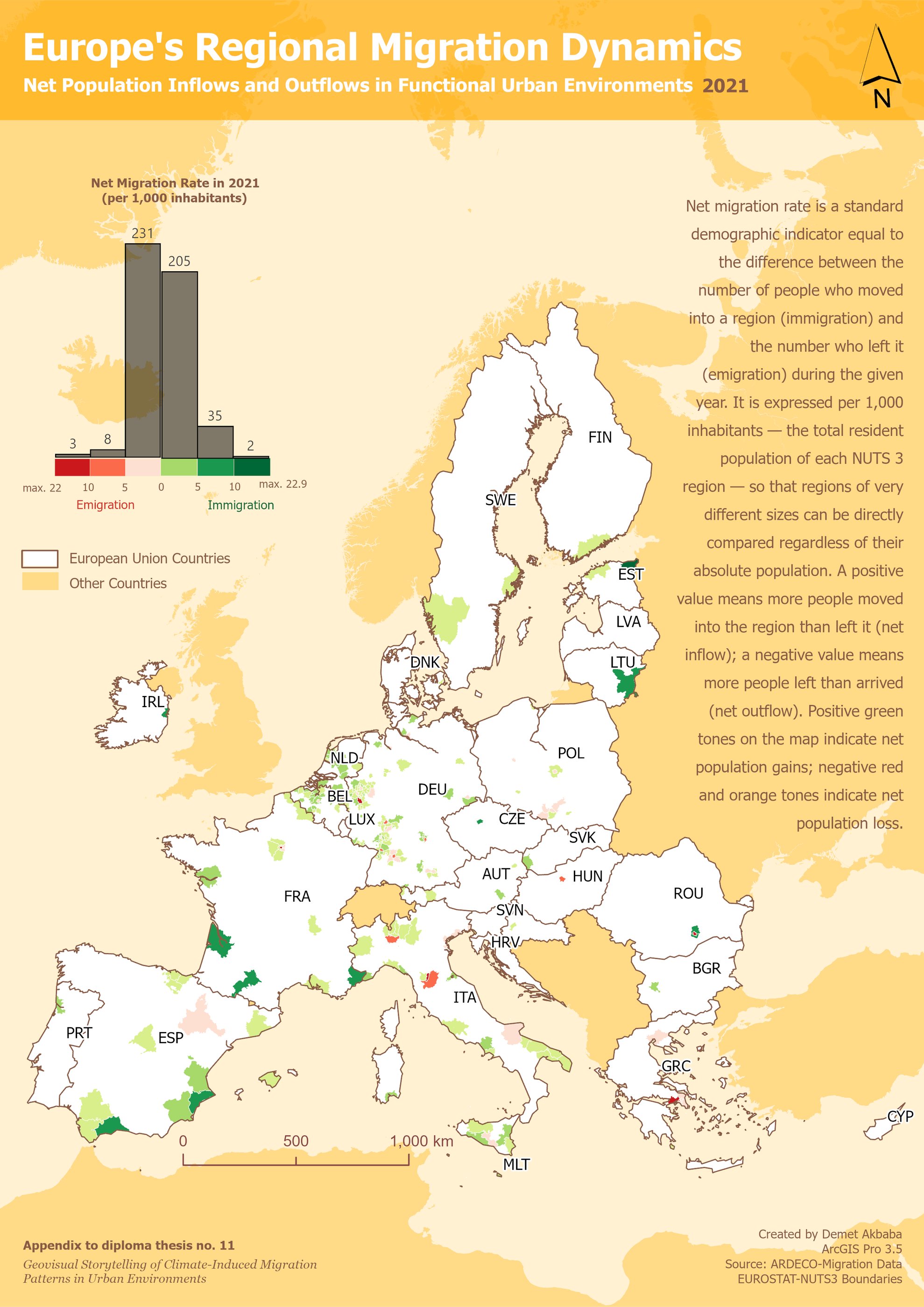 Demographic Heartbeat map for 2021