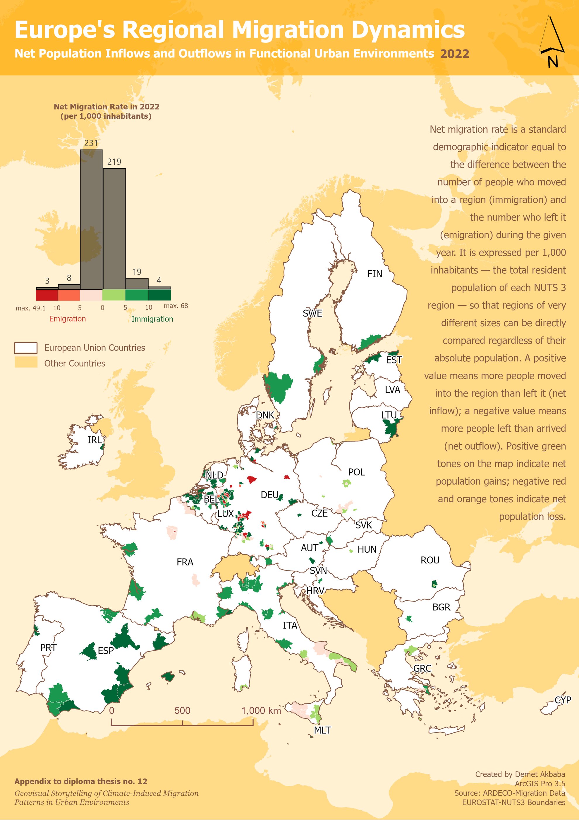 Demographic Heartbeat map for 2022