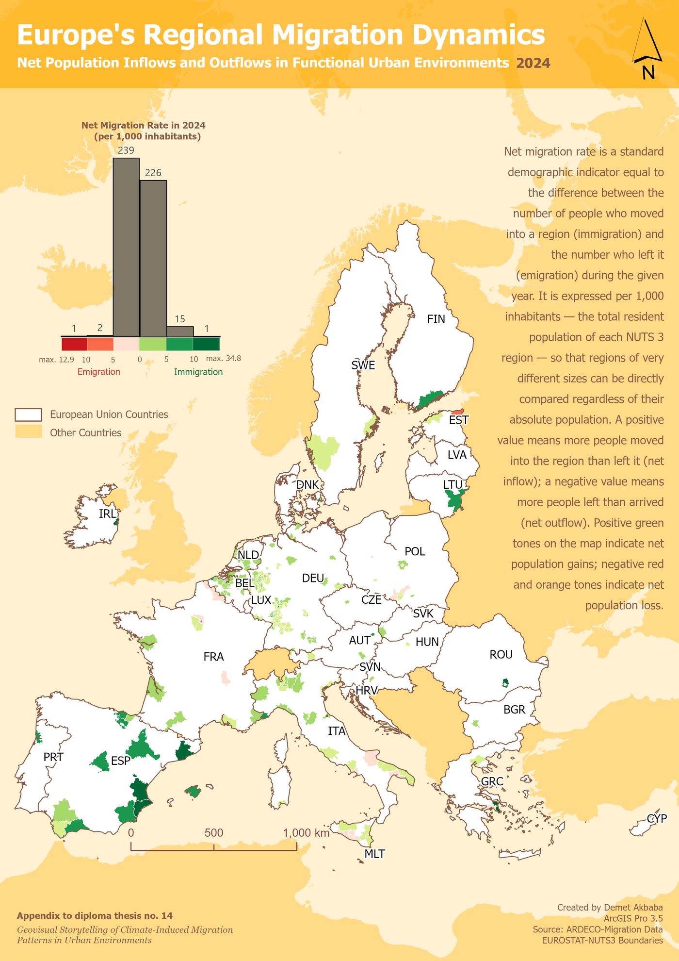 Demographic Heartbeat map for 2024